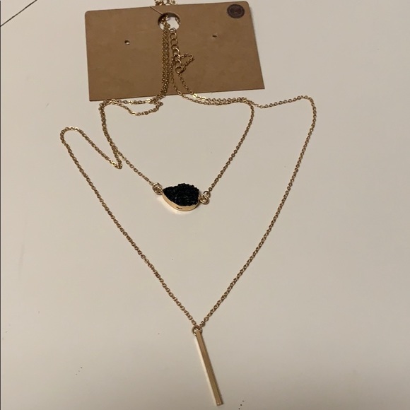 Forever 21 Jewelry - NWT Druzy double layer necklace